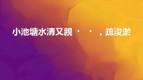 小池塘水清又親，疏浚淤泥通民心